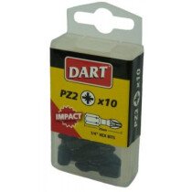 Dart DDIPH3-10 1/4" Hex IMPACT QUALITY Screwdriver Bit,  PH3 Phillips x 25mm Long  (Pack of 10)