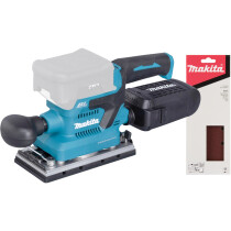 Makita DBO380Z Body Only 18V LXT Brushless Finishing Sander plus 10 Sanding Sheets