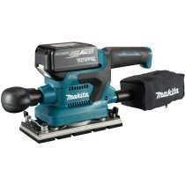 Makita DBO380RTJ 18V LXT Brushless Finishing Sander with 2x 5.0Ah Batteries and Charger in Case