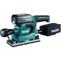 Makita DBO382RTJ 18V LXT Brushless Finishing Sander with 2x 5.0Ah Batteries and Charger in Makpac Case