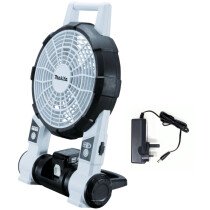 Makita DCF201ZW Body Only 14.4/18V LXT or Mains Powered Portable Fan with Mains Adapter