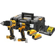 DeWalt DCK2050E2T 18V XR Powerstack Combi Twin Kit with 2x Powerstack Batteries and Charger in TSTAK