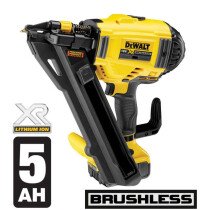 DeWalt DCN694P2-GB 18V XR Metal Connector Brushless Nailer with 2 x 5Ah Batteries in Kitbox