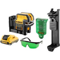 DeWalt DCE0825D1-GB 10.8V 5 Spot Cross Line Green Laser with 1 x 2.0Ah Battery in Kitbox