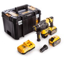 DeWalt DCH334X2 54V XR FLEXVOLT SDS+ Hammer with Quick Change Chuck and 2x 9.0Ah Batteries in TSTAK Case