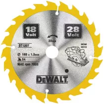 DeWalt DT1949-QZ 165x20mm 24T Circular Trimsaw Blade (Fits DC390KA)