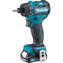 Makita DF032DSAJ 12V 12Vmax CXT Brushless Drill Driver with 2x 2.0Ah Batteries in Makpac Case