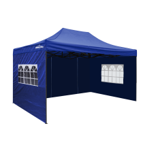 Sealey DG169 Dellonda Premium 3x4.5m Pop-Up Gazebo & Side Walls, PVC Coated, Water-Resistant Fabric with Carry Bag, Rope, Stakes & Weight Bags - Blue