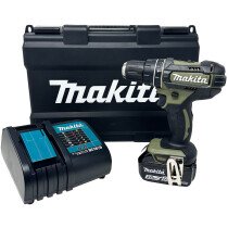 Makita DHP482SFO 18V LXT Olive Green Combi Drill with 1x 18V - 3.0Ah Battery and Charger in Carry Case