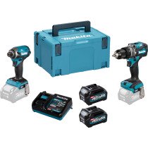 Makita Ex Display DK0176G205 40v 40Vmax XGT Twinkit with 2x 2.5Ah Batteries and Charger in Makpac Case