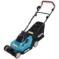 Makita DLM382CT2 Twin 18V LXT Lawn Mower 38cm with 2x 5.0Ah Batteries and DC18SH Twin-Port Charger