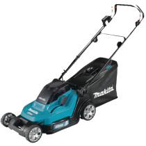 Makita DLM432PG2 Twin 18V LXT Lawn Mower 43CM with 2x 6.0Ah Batteries and Twin-Port Charger
