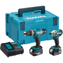 Makita DLX2336S 18V LXT Twin Kit Combi drill and Impact Driver with 2x 3.0Ah Batteries and Charger