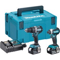 Makita DLX2180TJ 18V Brushless Twinkit Combi Drill + Impact Driver with 2x 5.0Ah Batteries in MakPac Stacking Case