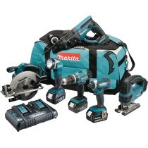 Makita DLX6068PT 18V 6 Piece Combo Kit with 3 x 5.0Ah Batteries