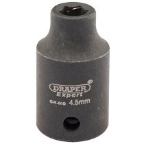 Draper 05003 406-MM Expert 4.5mm 1/4" Square Drive Hi Torq 6 Point Impact Socket