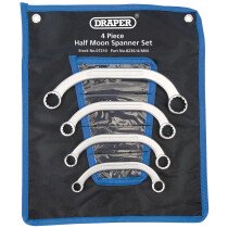 Draper 07210 8236/4/MM 4 Piece Half Moon Obstruction Ring Spanner Set