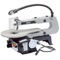 Draper 22791 FS405V 405mm 90W 230V Variable Speed Fretsaw with Flexible Drive Shaft and Worklight