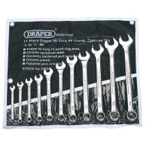 Draper 29546 8220/11/AF 11 Piece Imperial Combination Spanner Set