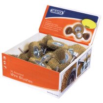 Draper 41440 WW-ASTC Countertop Display of Cup and Rotary Wire Brushes