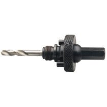 Draper 56402 HSA4 7/16" Hexagonal Holesaw Arbor with HSS Pilot Drill and Quick Release for Holesaws Between 32-210mm