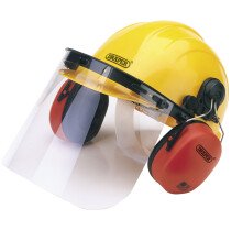 Draper 69933 SHEMV Safety Helmet with Ear Muffs and Visor