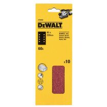 DeWalt DT8590-QZ 1/3 Sheet Multi Purpose Sanding Sheets 600g 93mm x 230mm, 10 in Pack