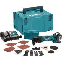 Makita DTM50RT1J3 18V Oscillating Multi Tool with 30 Accessories and 1x 5.0Ah Battery in MakPac Case