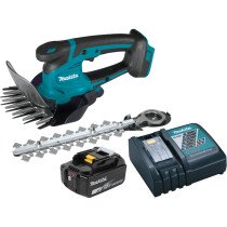 Makita DUM604RTX 18V Grass Shears + Hedge Trimmer Attachment with 1 x 5.0Ah Battery & Charger