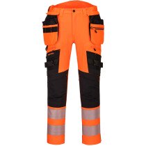 Portwest DX442 DX4 Hi-Vis Detachable Holster Pocket Trouser - Regular Leg Length - Orange/Black