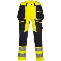 Portwest DX442 DX4 Hi-Vis Detachable Holster Pocket Workwear Trouser - Yellow/Black - Regular Leg Length