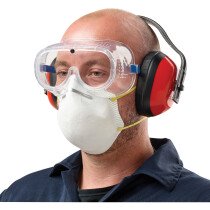 Clarke 8133820 SPK1 Safety PACK (Clear Goggles, Ear Defenders (25dB) & Mask)