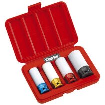 Clarke 1700582 PRO182 1/2" Square Drive Thin Wall Deep Impact Socket Set 4 Piece