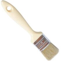 Lawson-HIS ELB15 1.5" Plastic Handle White Bristle Laminating Gel Brush