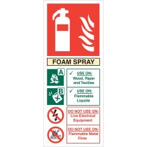Allsigns EN4S Self Adhesive "Foam Spray" Safety Sign 202x82mm