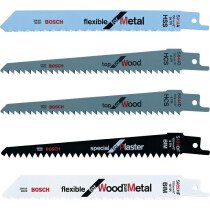 Bosch F016800307 Blade set - 2 x wood, 1 x wood/metal, 1 x metal, 1 x plaster (Keo)