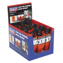 Sealey F12 Clip-On Funnel with Spout - Display Box of 12