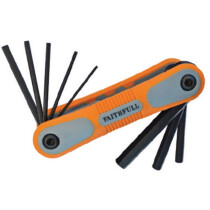 Faithfull FAIHKSF8M Folding Hex Key Set 8 Metric (1.5-8mm)