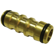 Faithfull FAIHOSEJOIN Brass Two Way Hose Coupling 12.5mm (1/2in)