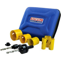 Faithfull FAIHSKE Universal Varipitch Holesaw Electrician's Kit 9 Piece 16-51mm