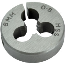 Faithfull FAIHSSDM5 HSS Straight Flute Split Die M5 x 0.8, 13/16in OD