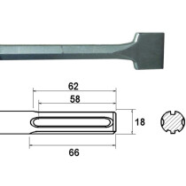 Faithfull FAIMAXSC75 SDS Max Straight Scaling Chisel 75 x 300mm