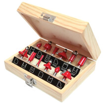 Faithfull FAIRBS12 Router Bit Set of 12 TCT Pieces 1/4in Shank