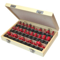 Faithfull FAIRBS30 Router Bit Set of 30 TCT Pieces 1/4in Shank