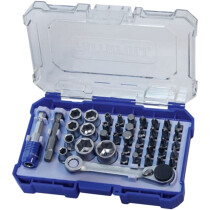 Faithfull FAISBSET42 Screwdriver Bit and Socket Set 42 Piece