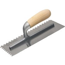 Faithfull FAI822 Serrated Adhesive Trowel with Wooden Handle 280 x 120mm (11 x 4 3/4")