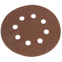 Faithfull FAIADHL125VF Hook & Loop Sanding Disc 125mm DID3 Very Fine 240G (Pack of 5)