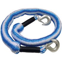 Faithfull FAIAUTRELAST Tow Rope Expanding 4m Metal Hooks 3 Tonnes Capacity