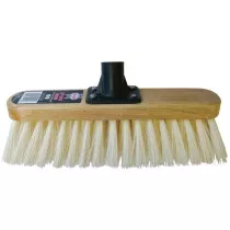 Faithful FAIBRSOFT12R 12" Soft Cream PVC Broom - Varnished