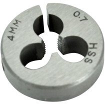 Faithfull FAIHSSDM4 HSS Straight Flute Split Die M4 x 0.7, 13/16in OD